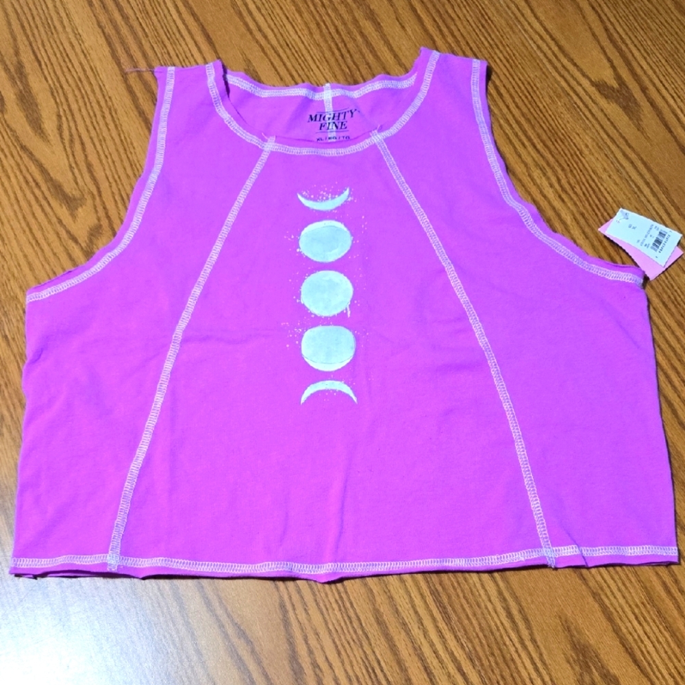 Pink Moon Phase Crop Top